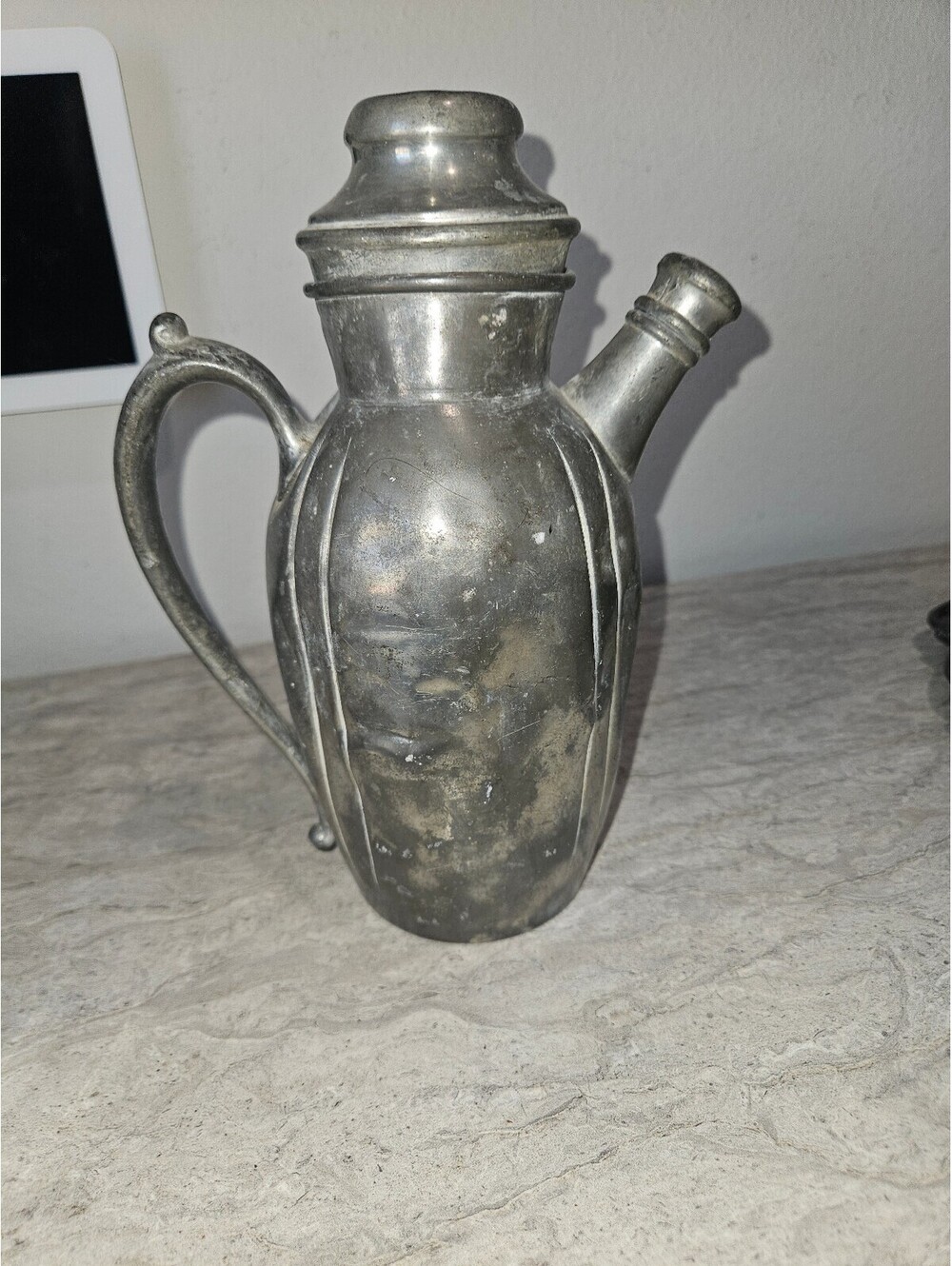 Vintage Pewter cocktail shaker - has some dents and dings